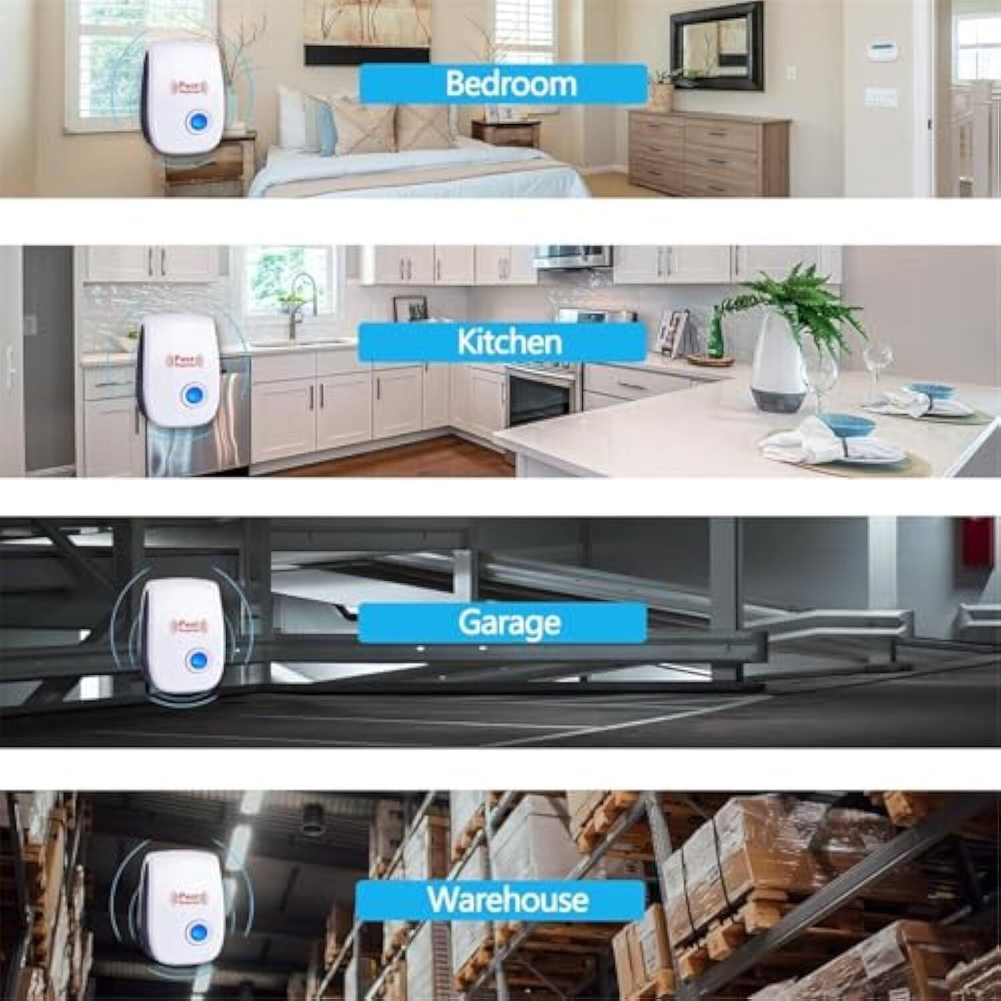 🚨Ultrasonic Insect Repellent⚡️Say goodbye to mosquitoes and rodents, and enjoy a peaceful life!