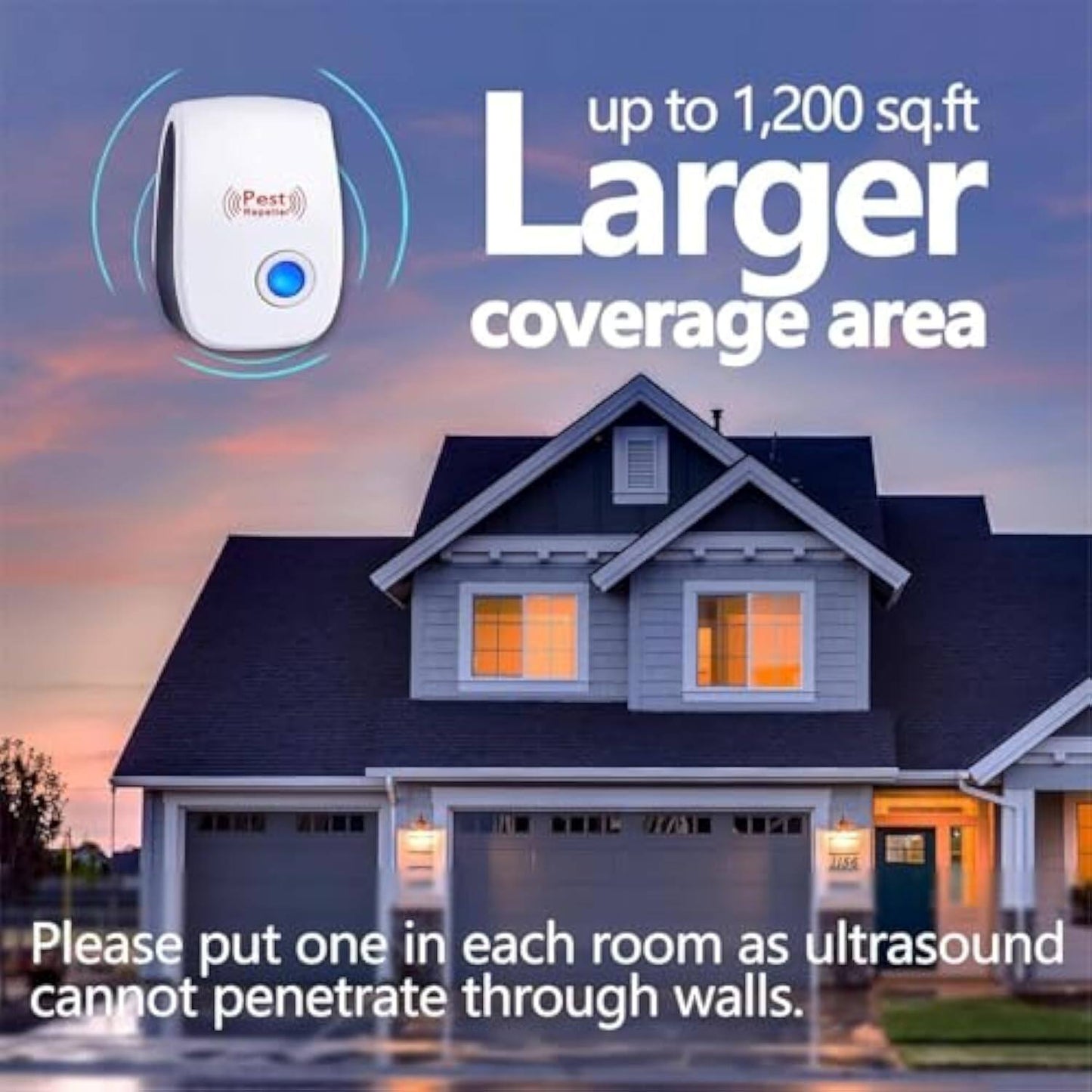 🚨Ultrasonic Insect Repellent⚡️Say goodbye to mosquitoes and rodents, and enjoy a peaceful life!