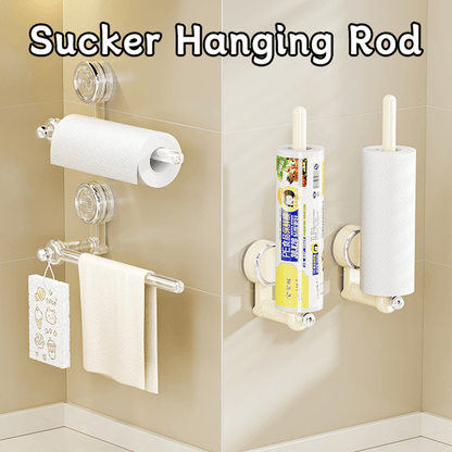 🚀 Say goodbye to drilling! Powerful suction cup hanging rod for easy storage 💯 Enjoy exclusive discounts