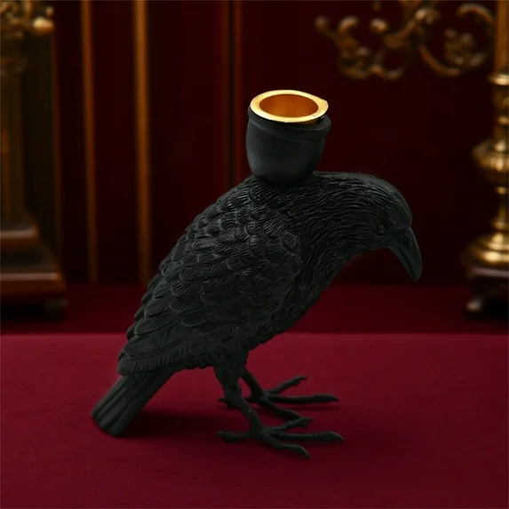 👻Halloween Sale 40% Off👻Gothic Raven Candle Holder