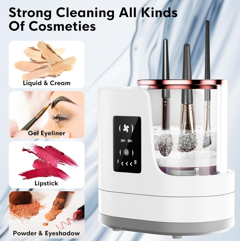 🛒Say Goodbye to Tedious Hand Washing🛒 Fully Automatic Makeup Brush Cleaner🌟Fast and Cleans, Use Your Brushes with Confidence🌟