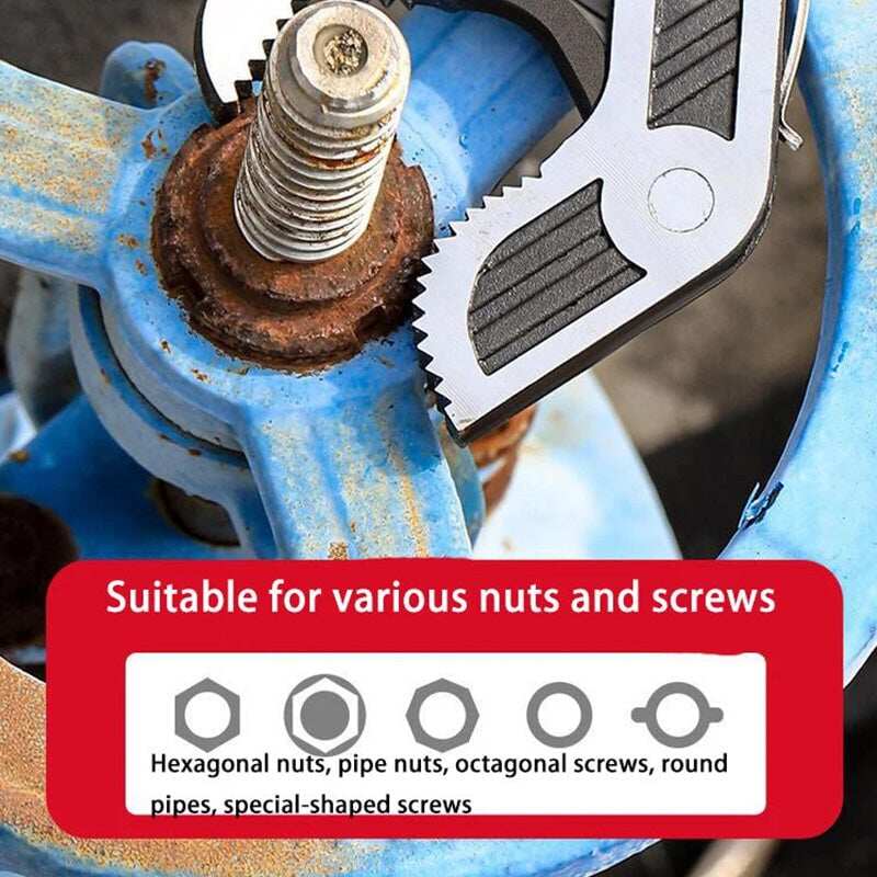 💥 Multi-functional self-locking pipe wrench – One wrench in hand, worry-free work! Save money instantly! 💰