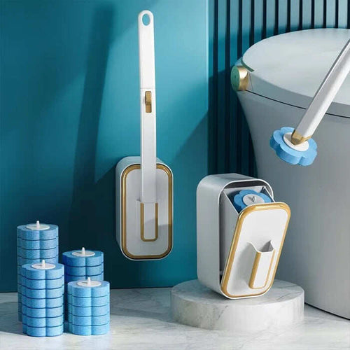 🧹✨ Say goodbye to dirt, embarrassing odors! Give your bathroom a brand new look with this powerful toilet brush set!