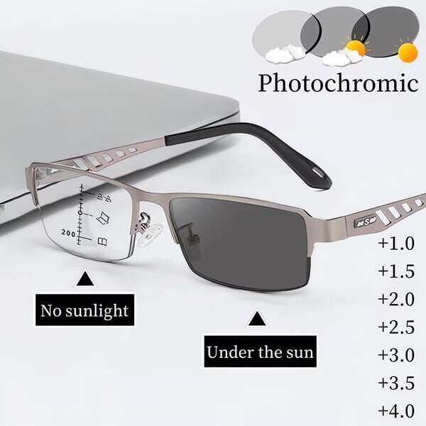 👓【Ultralight Multifocal Photochromic Lens】One lens, multiple uses! Worry-free reading indoors and outdoors! Limited-time discount available 👓