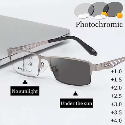 👓【Ultralight Multifocal Photochromic Lens】One lens, multiple uses! Worry-free reading indoors and outdoors! Limited-time discount available 👓