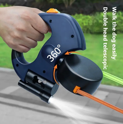 🐾A great tool for your dog's walk! 360° rotation + night lighting, non-slip grip for extra security